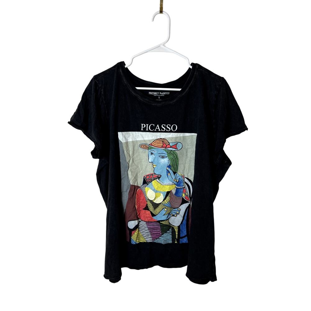 Freshly Painted 100%  Cotton Piccaso Mineral Wash Soft Crewneck Tee XL